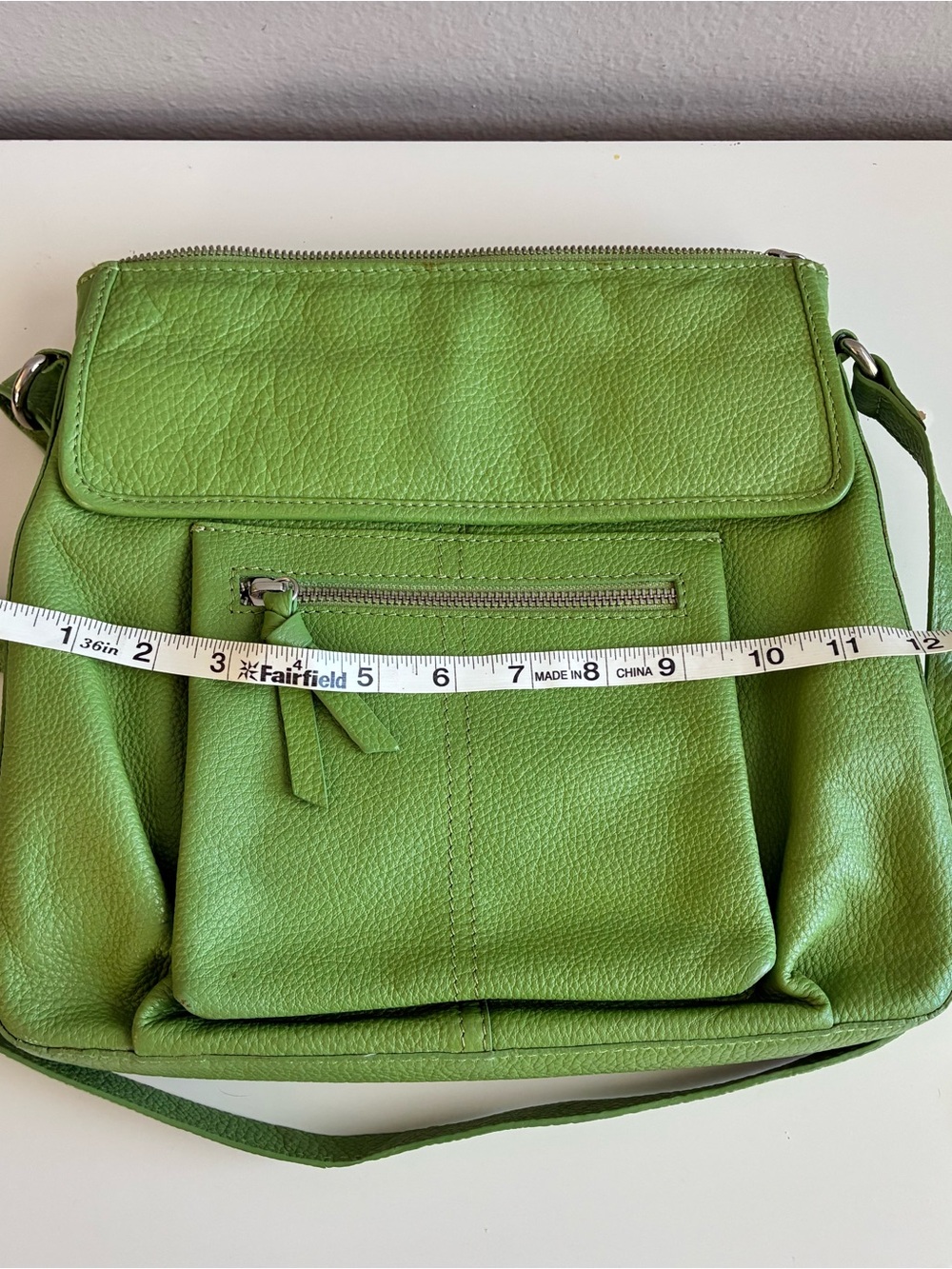Green Hadaki Leather Crossbody Purse - Picture 6 of 8